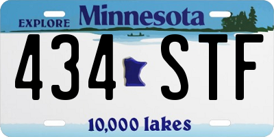 MN license plate 434STF