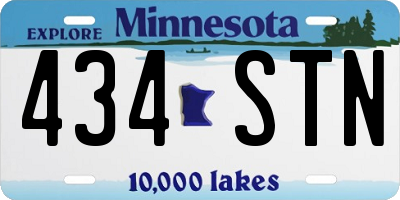 MN license plate 434STN