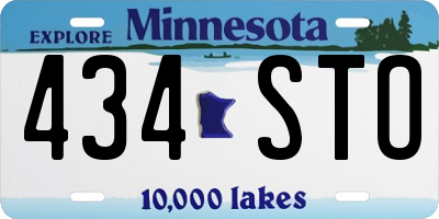 MN license plate 434STO