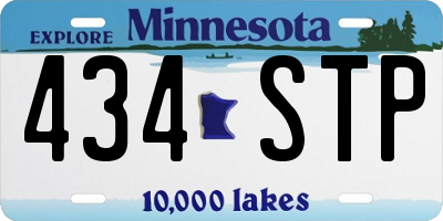 MN license plate 434STP