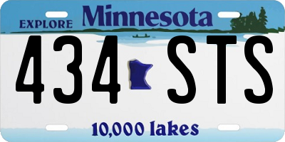 MN license plate 434STS