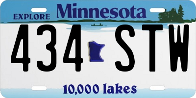 MN license plate 434STW