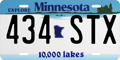 MN license plate 434STX