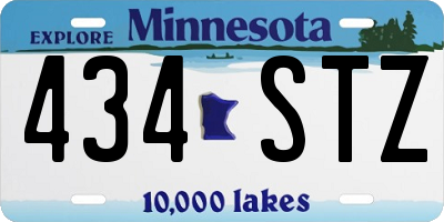 MN license plate 434STZ