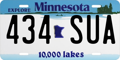 MN license plate 434SUA