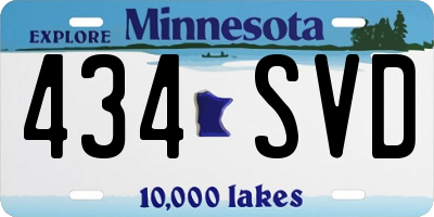 MN license plate 434SVD