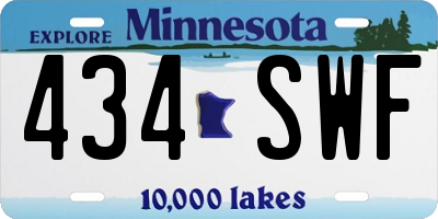 MN license plate 434SWF