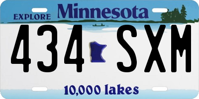 MN license plate 434SXM