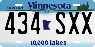 MN license plate 434SXX