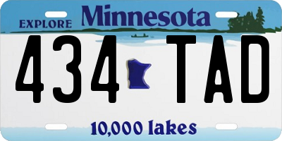 MN license plate 434TAD