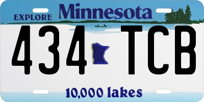 MN license plate 434TCB