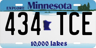 MN license plate 434TCE