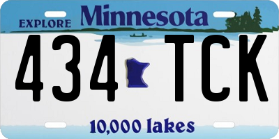 MN license plate 434TCK