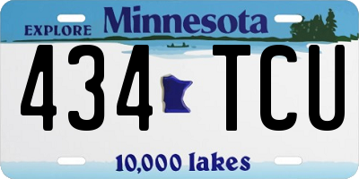 MN license plate 434TCU