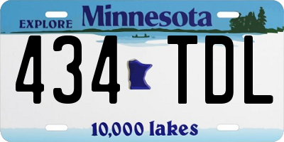 MN license plate 434TDL
