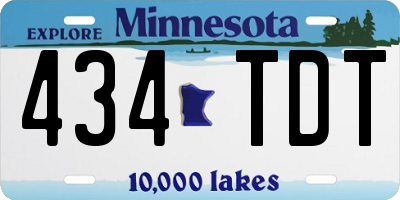 MN license plate 434TDT