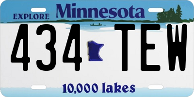 MN license plate 434TEW