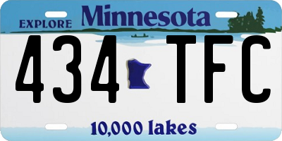 MN license plate 434TFC