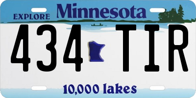 MN license plate 434TIR