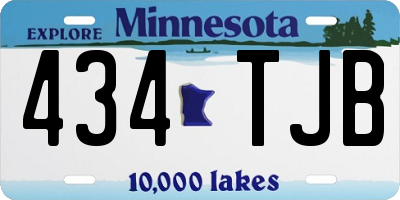 MN license plate 434TJB