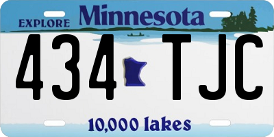 MN license plate 434TJC