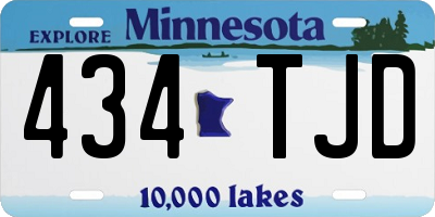 MN license plate 434TJD