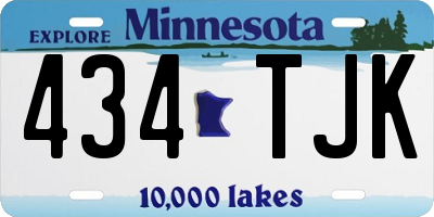 MN license plate 434TJK