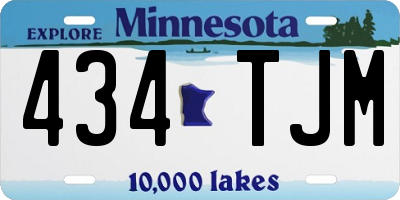 MN license plate 434TJM