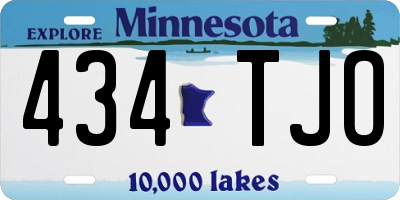 MN license plate 434TJO