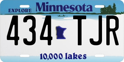 MN license plate 434TJR