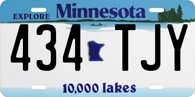 MN license plate 434TJY