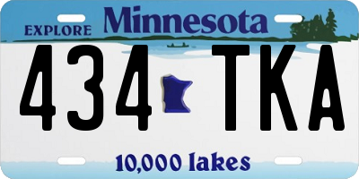 MN license plate 434TKA