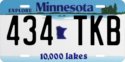 MN license plate 434TKB