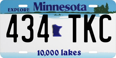 MN license plate 434TKC