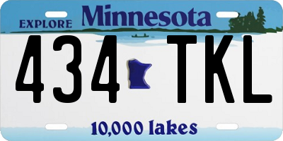 MN license plate 434TKL