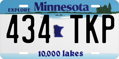 MN license plate 434TKP