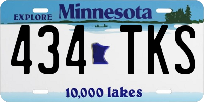 MN license plate 434TKS