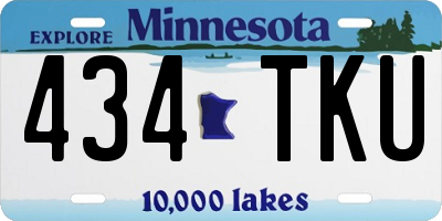 MN license plate 434TKU