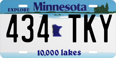 MN license plate 434TKY