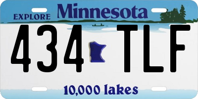 MN license plate 434TLF