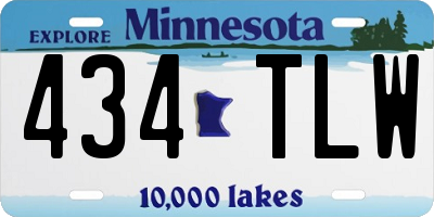 MN license plate 434TLW