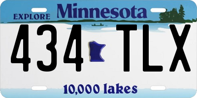 MN license plate 434TLX