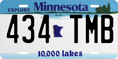 MN license plate 434TMB