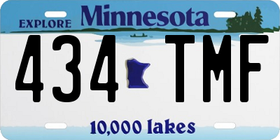 MN license plate 434TMF