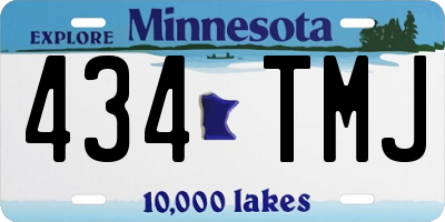 MN license plate 434TMJ