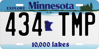 MN license plate 434TMP