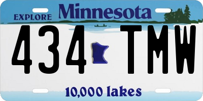 MN license plate 434TMW