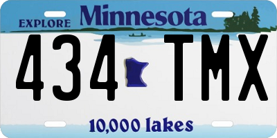 MN license plate 434TMX