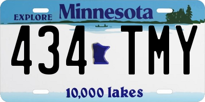 MN license plate 434TMY