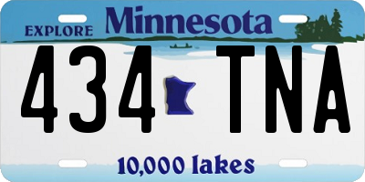 MN license plate 434TNA